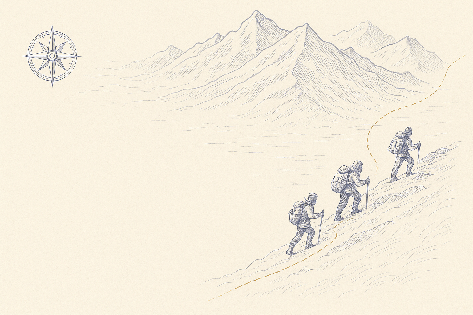 Mountain landscape illustration